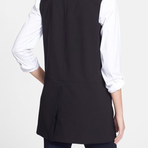 EILEEN FISHER THE FISHER PROJECT NOTCH COLLAR LONG VEST SZ L - Picture 5 of 7